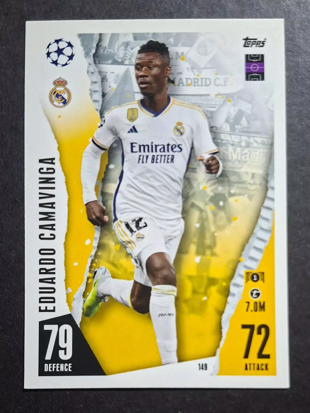 Картка Topps Камавінга Реал Мадрид Ліга Чемпіонів 2023/24