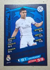 Картка Topps Casemiro / Каземіро Реал Мадрид Ліга Чемпіонів 2016/17