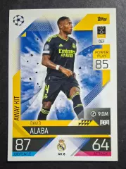 Картка Topps Alaba /Алаба Реал Мадрид Ліга Чемпіонів 2022/23