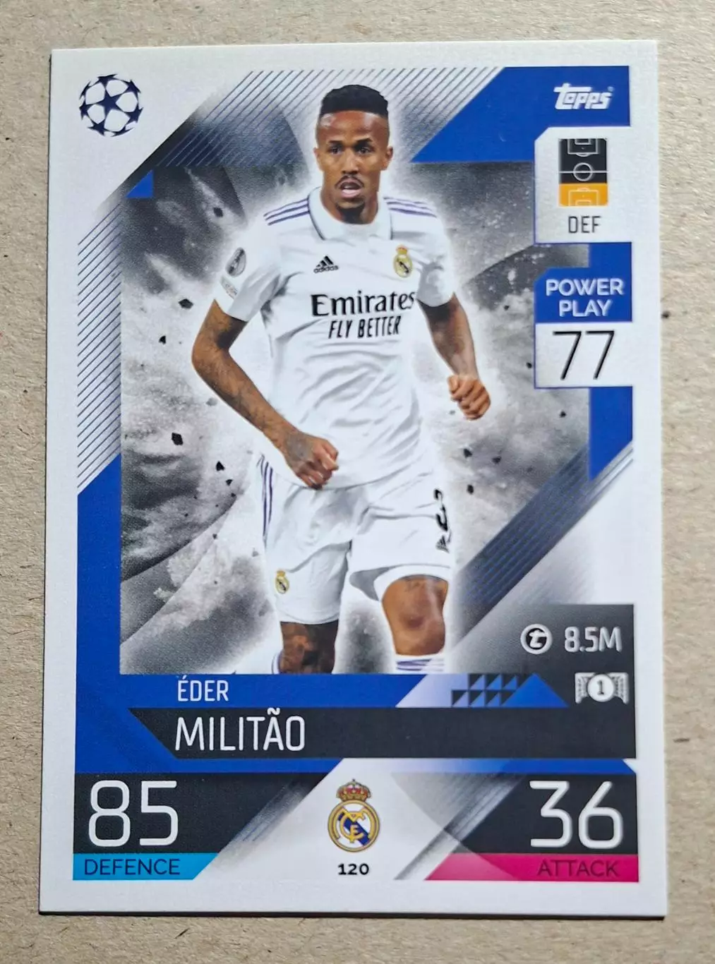Картка Topps Militao/ Мілітао Реал Мадрид Ліга Чемпіонів 2022/23