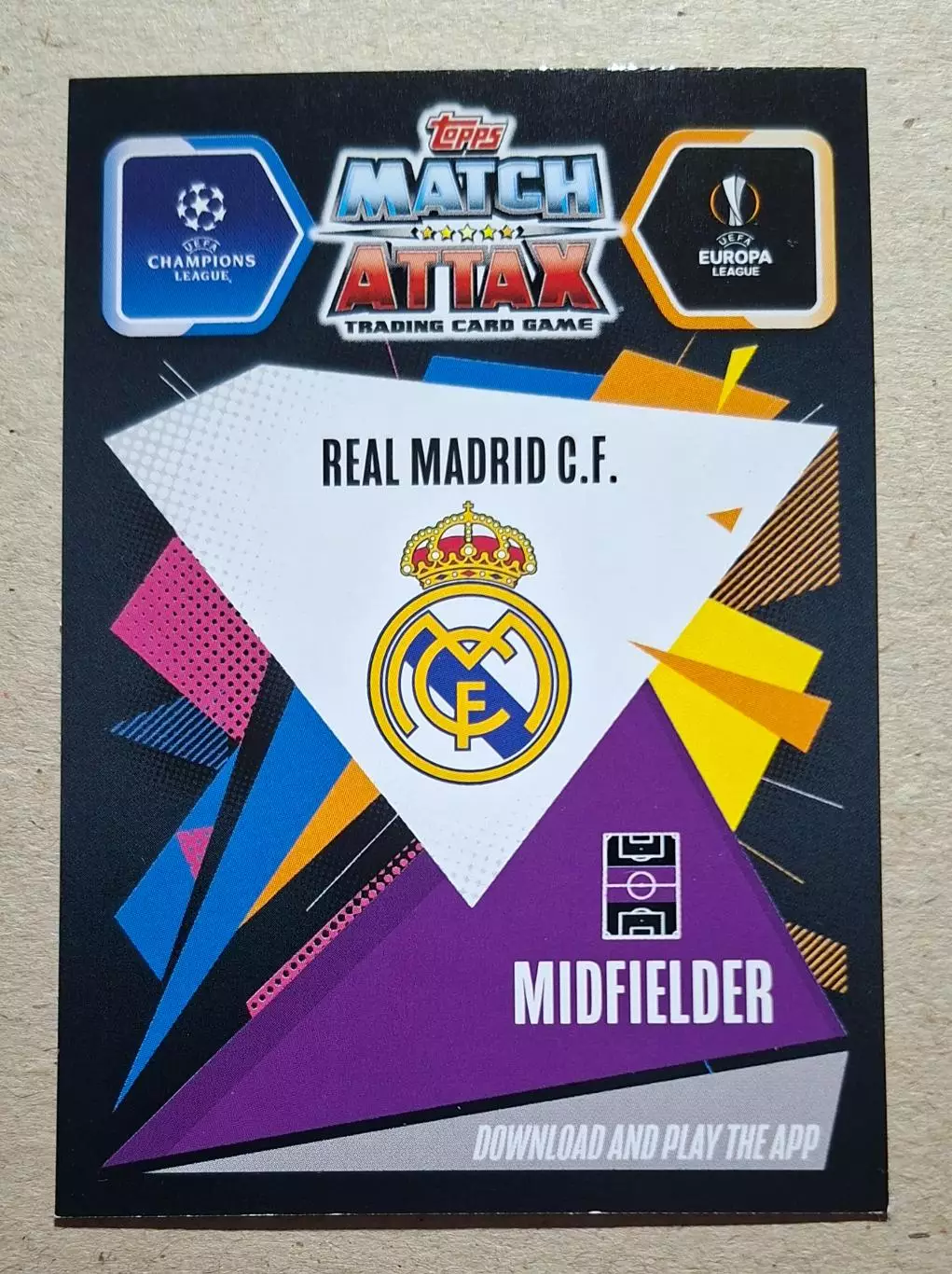 Картка Topps Hazard /Азар Реал Мадрид Ліга Чемпіонів 2020/21 1