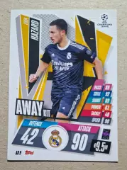 Картка Topps Hazard /Азар Реал Мадрид Ліга Чемпіонів 2020/21