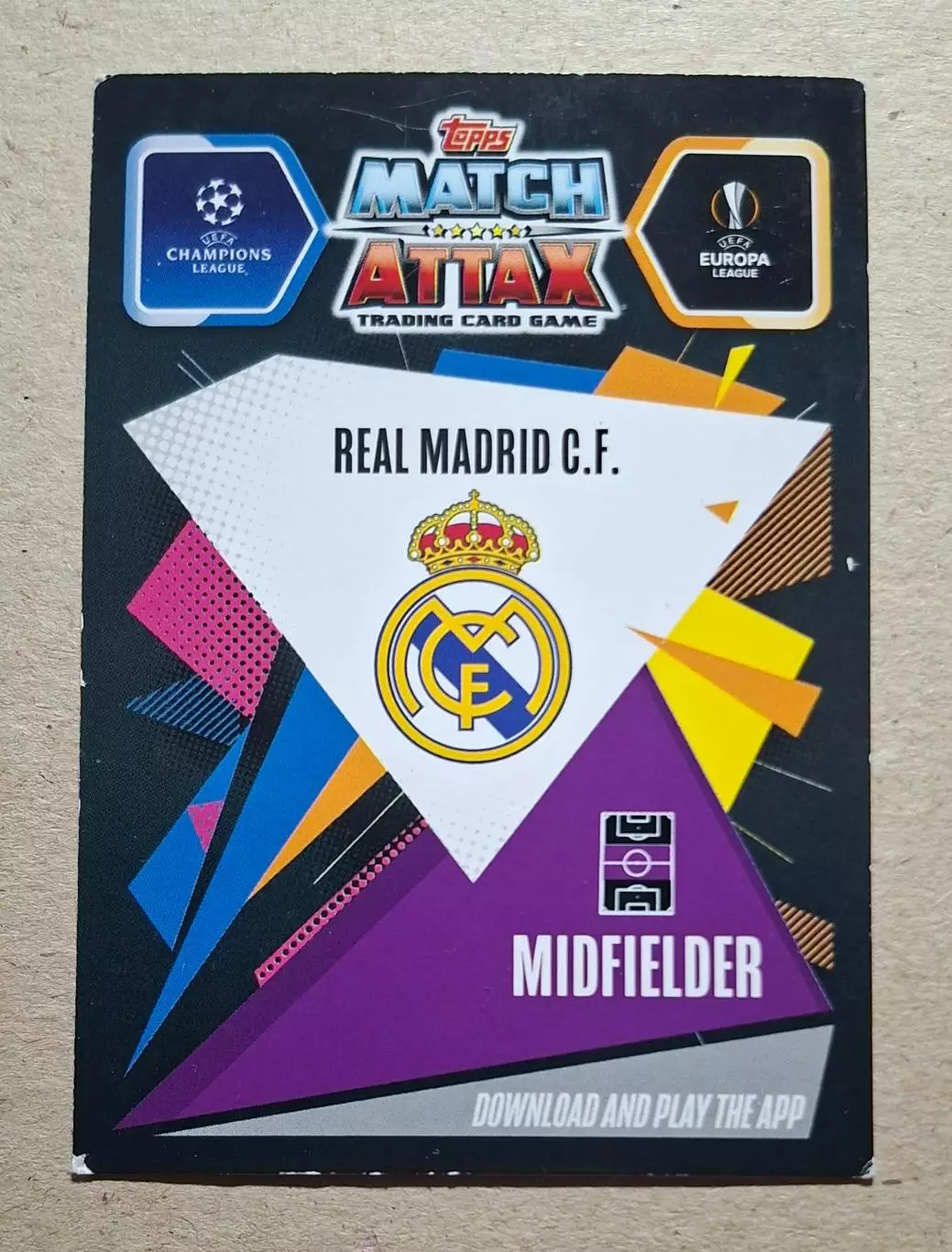 Картка Topps Hazard /Азар Реал Мадрид Ліга Чемпіонів 2020/21 1