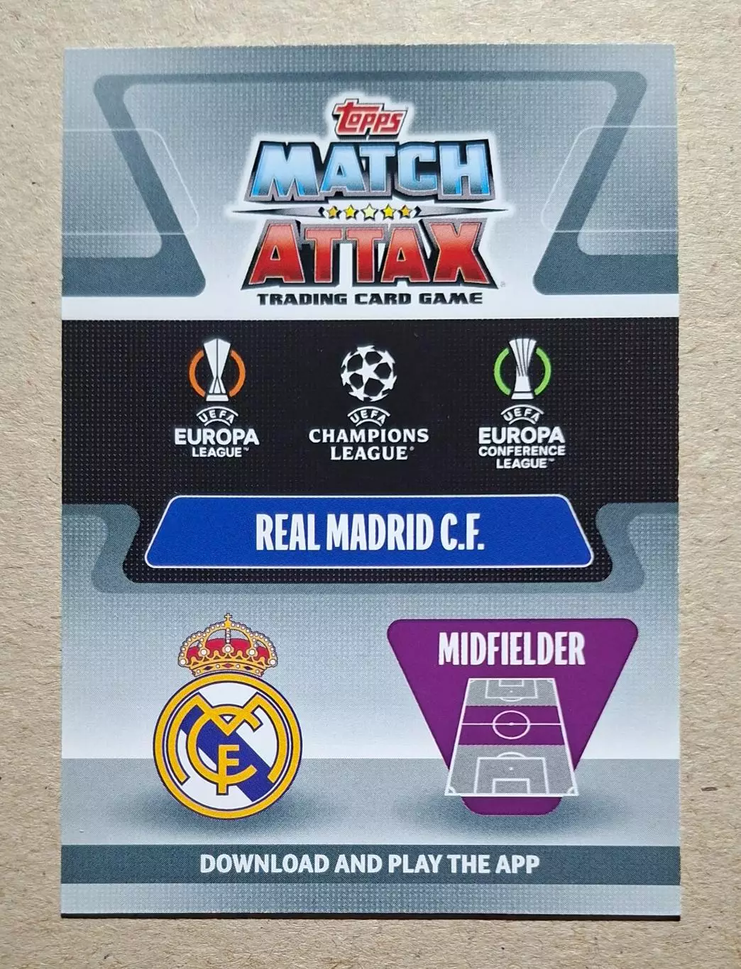 Картка Topps Hazard /Азар Реал Мадрид Ліга Чемпіонів 2021/22 1