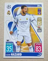 Картка Topps Hazard /Азар Реал Мадрид Ліга Чемпіонів 2021/22