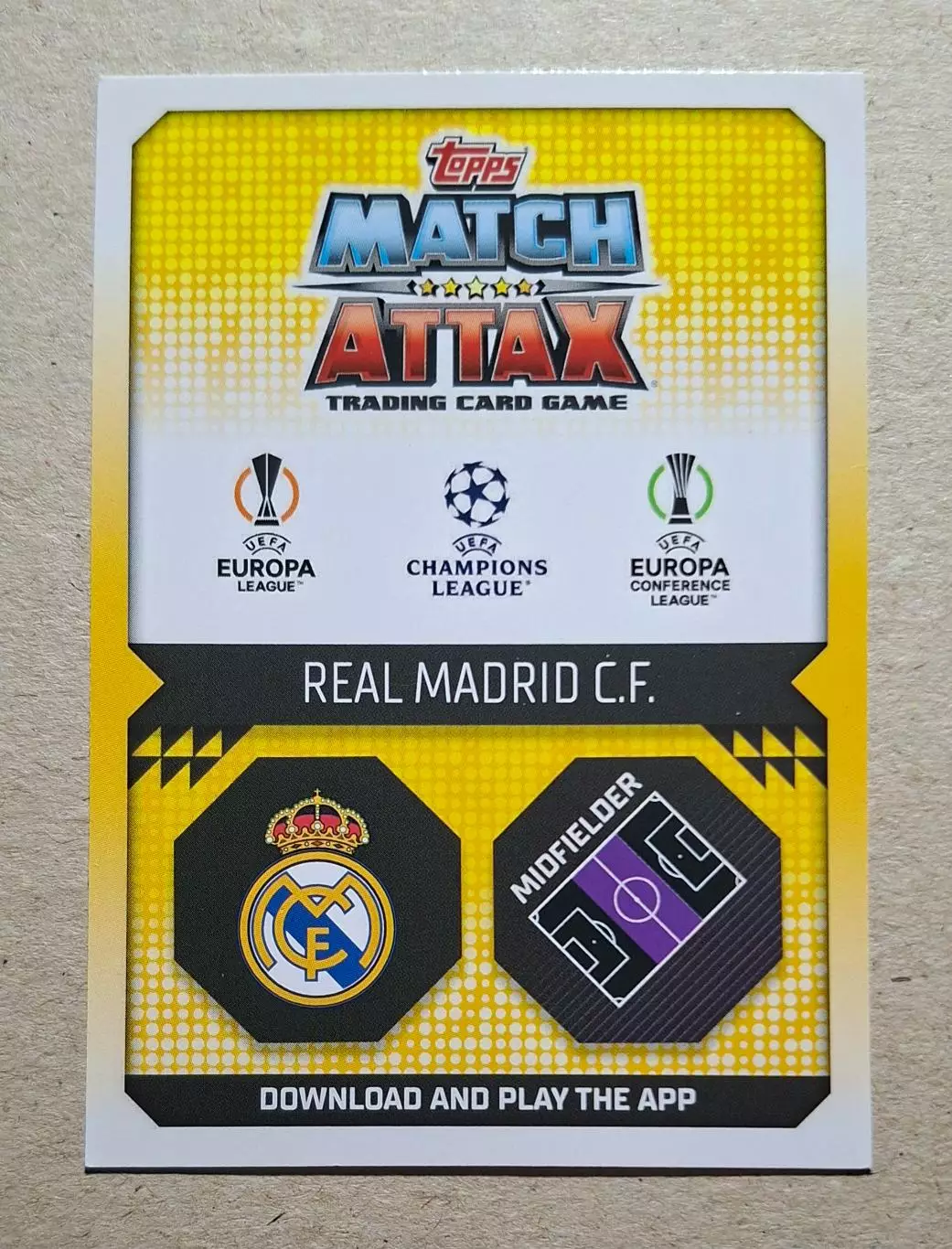 Картка Topps Hazard /Азар Реал Мадрид Ліга Чемпіонів 2022/23 1