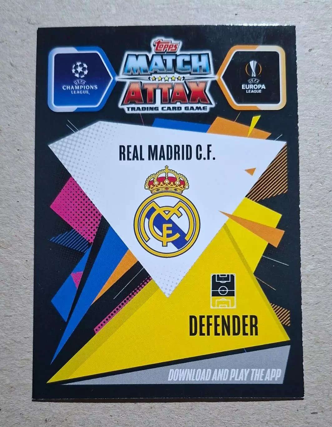 Картка Topps Varane / Варан Реал Мадрид Ліга Чемпіонів 2020/21 1