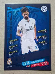 Картка Topps Isco/ Іско Реал Мадрид Ліга Чемпіонів 2016/17