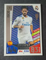 Картка Topps Isco/ Іско Реал Мадрид Ліга Чемпіонів 2017/18