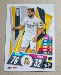 Картка Topps Nacho / Начо Реал Мадрид Ліга Чемпіонів 2020/21