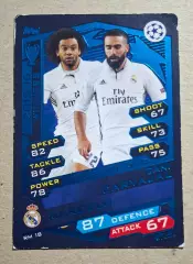 Картка Topps Карвахаль,Марсело Реал Мадрид Ліга Чемпіонів 2016/17