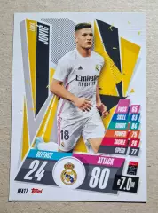 Картка Topps Jovic / Йович Реал Мадрид Ліга Чемпіонів 2020/21