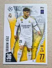 Картка Topps Diaz / Діас Реал Мадрид Ліга Чемпіонів 2023/24