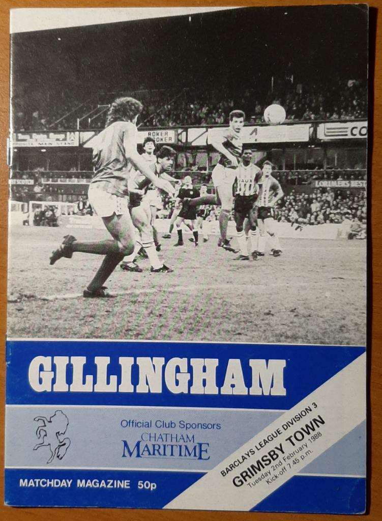 Gillingham- Grimsby Town division 3 02.02 1988