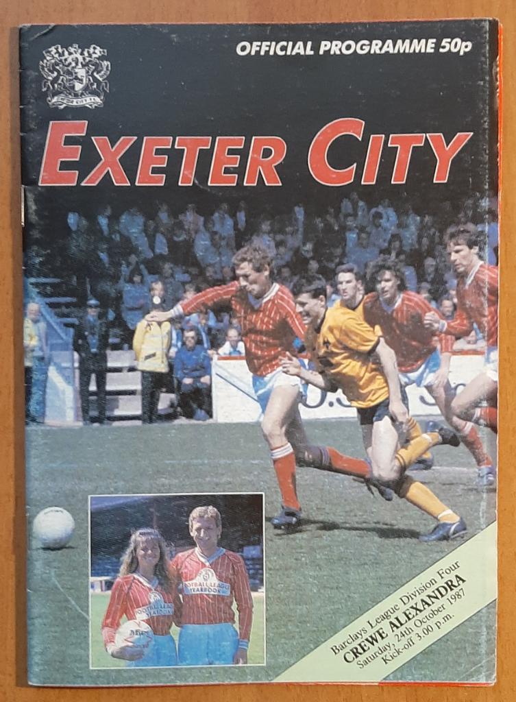 Exeter City - Crewe Alexandra 24.10.1987 Division Four Англия
