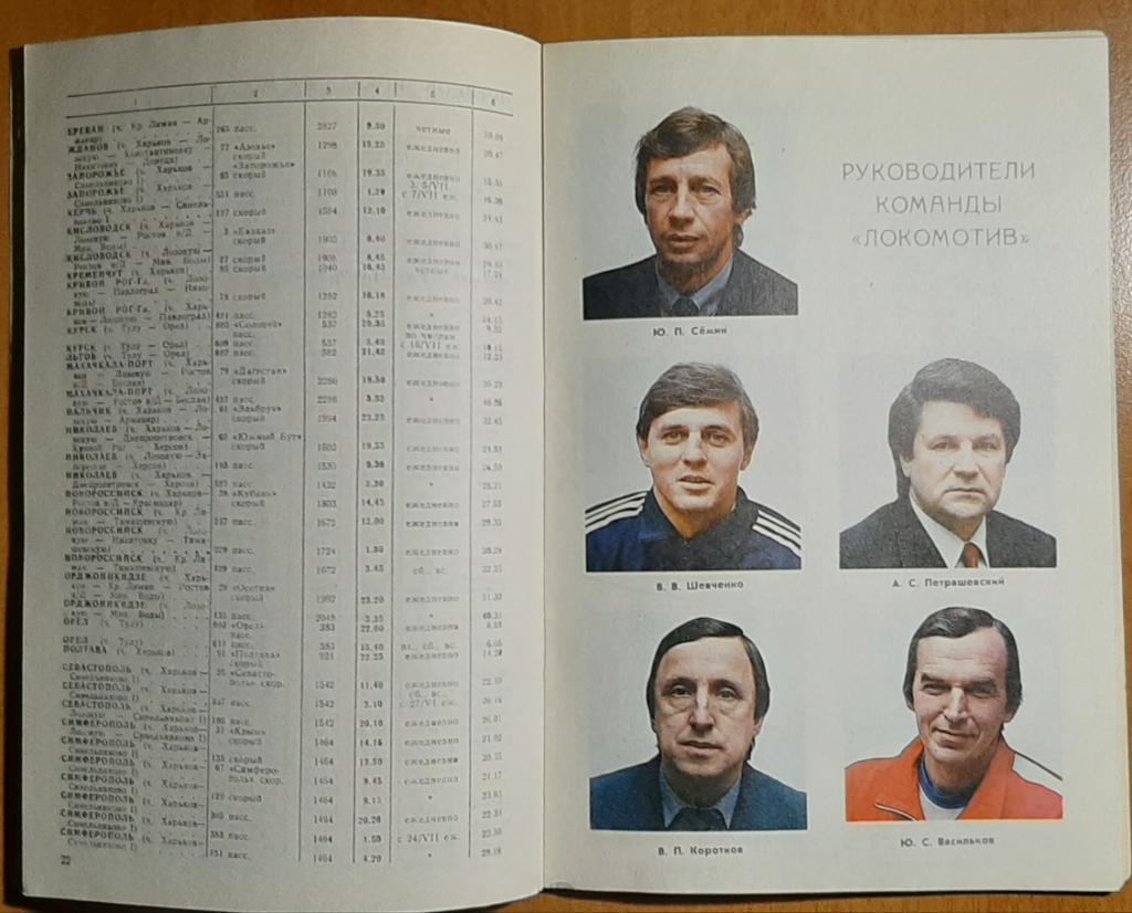 Локомотив Москва брошюра к сезону.1989 2