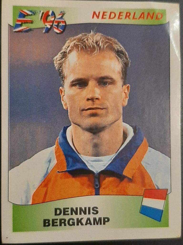 Наклейка Panini #89 Dennis Bergkamp Нидерланды Евро 1996