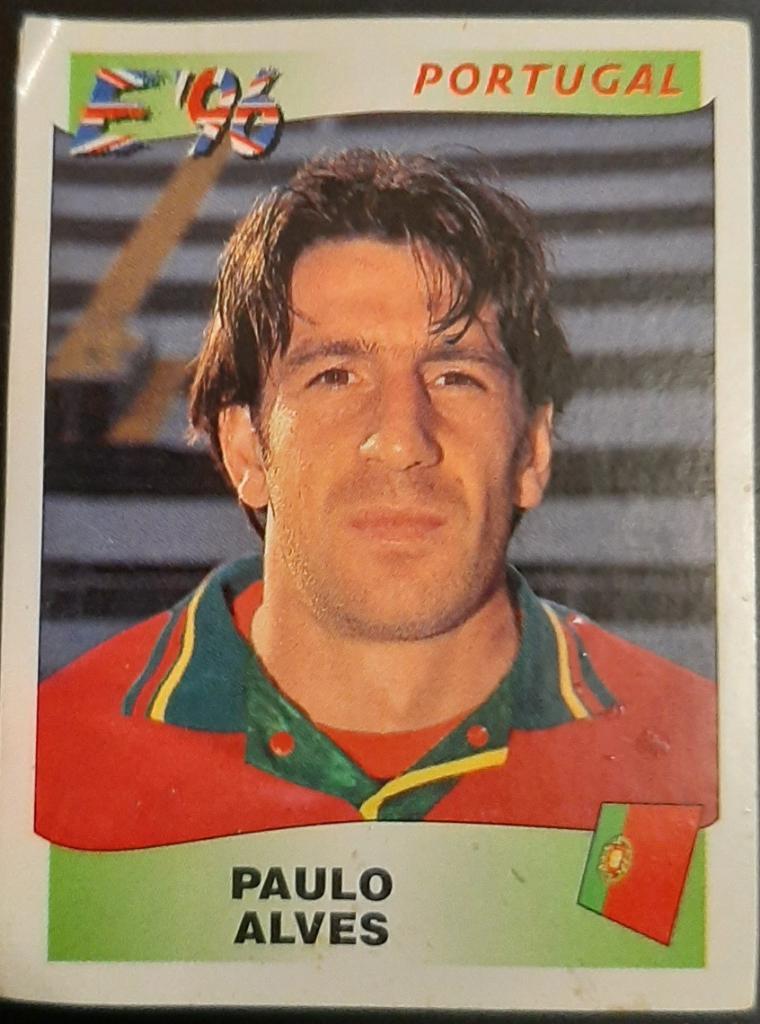 Наклейка Panini #312 Paulo Alves Португалия Евро 1996