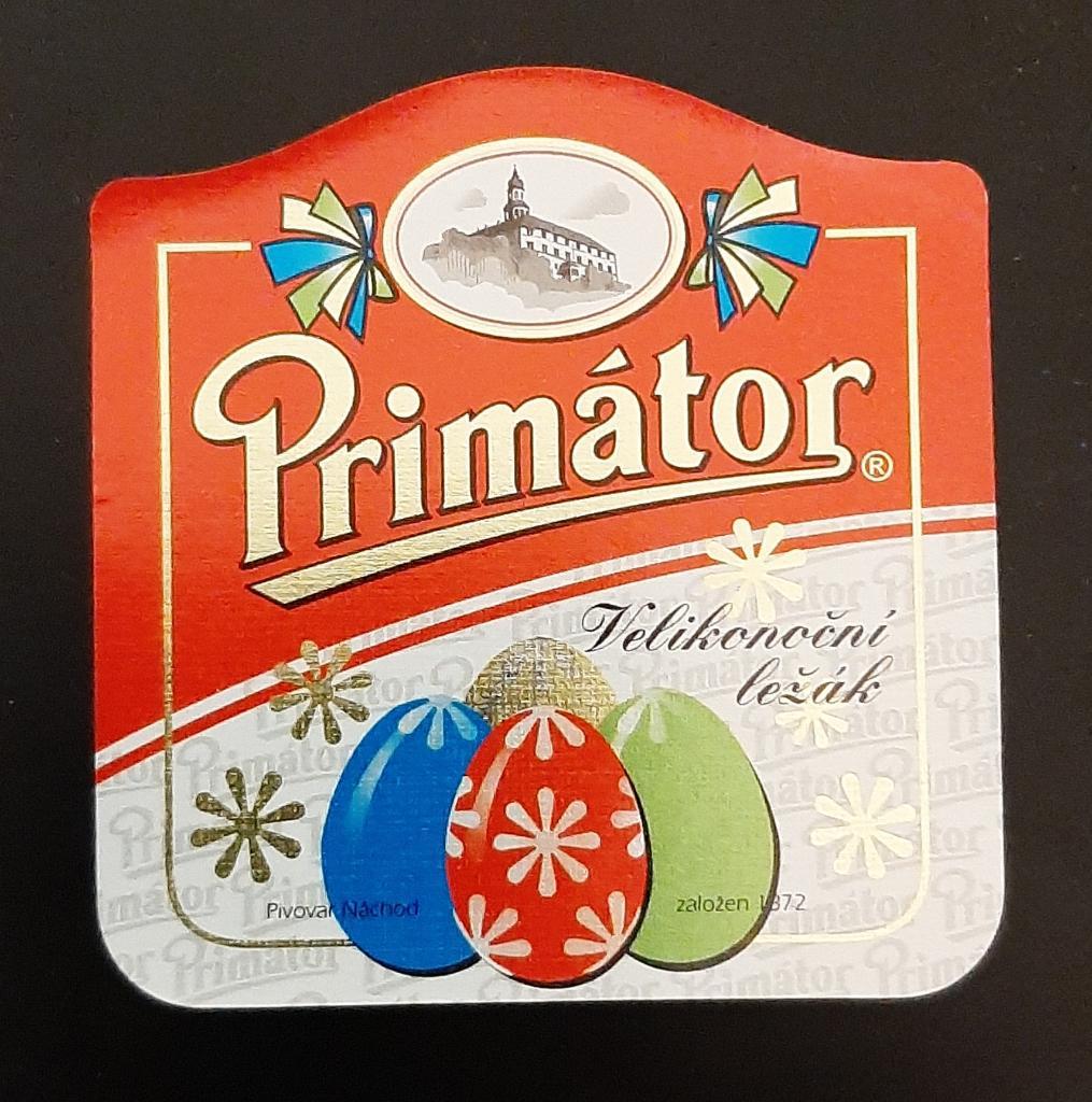 Этикетка пивная Prlmator Приматор (Чехия)