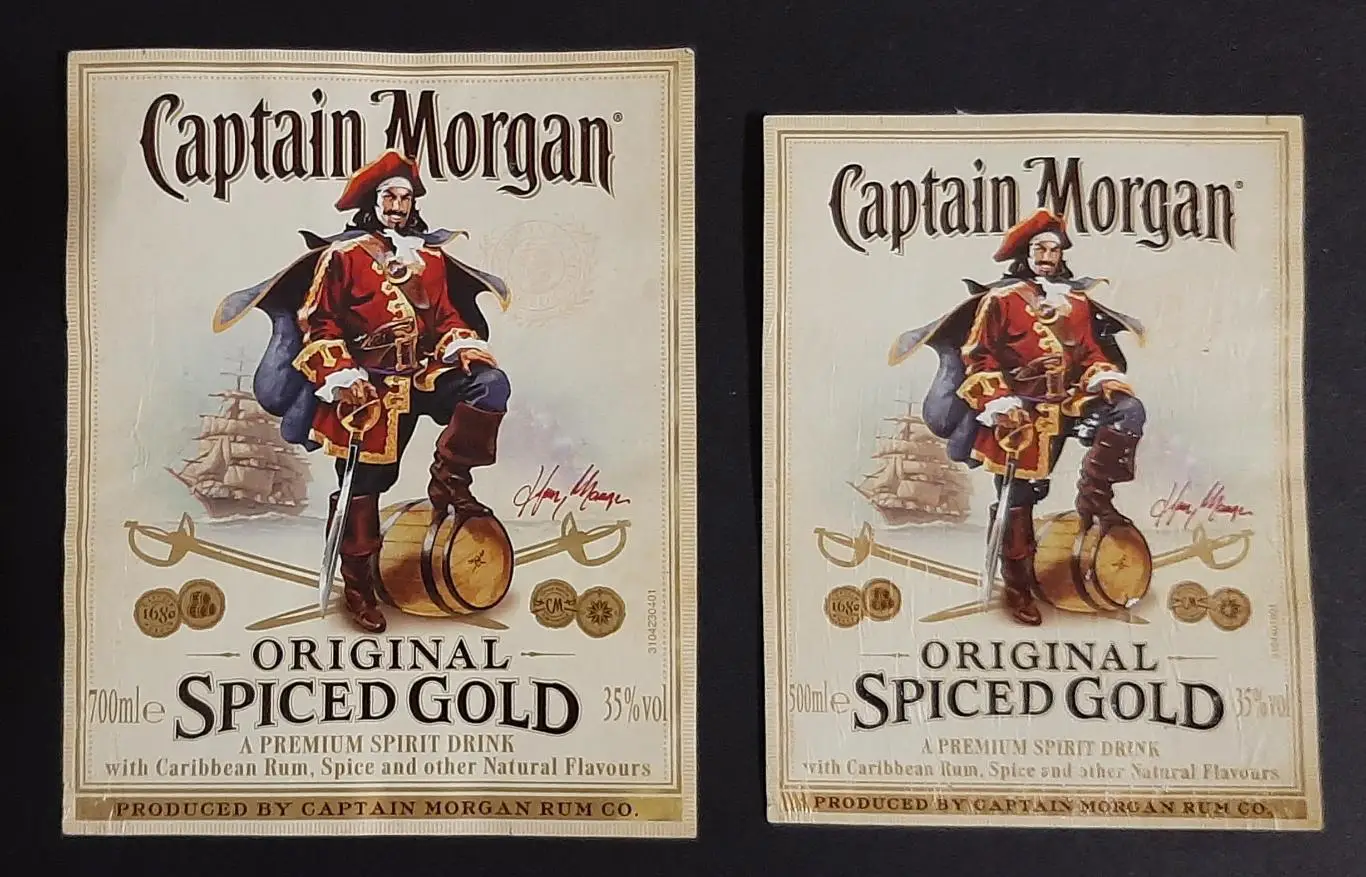 Этикетка ром Captain Morgan 2 шт.