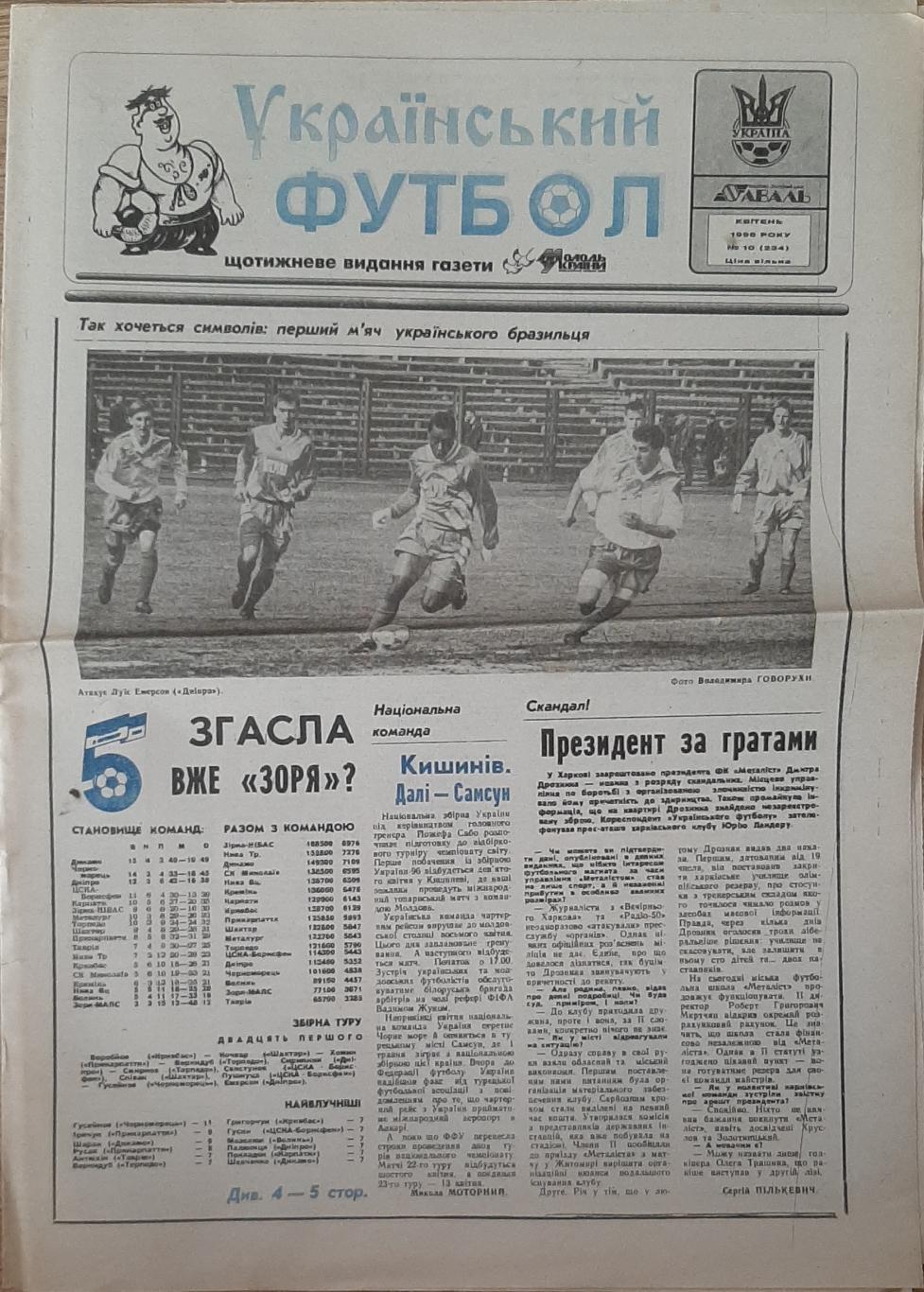 Український футбол #10 (квітень 1996) 1