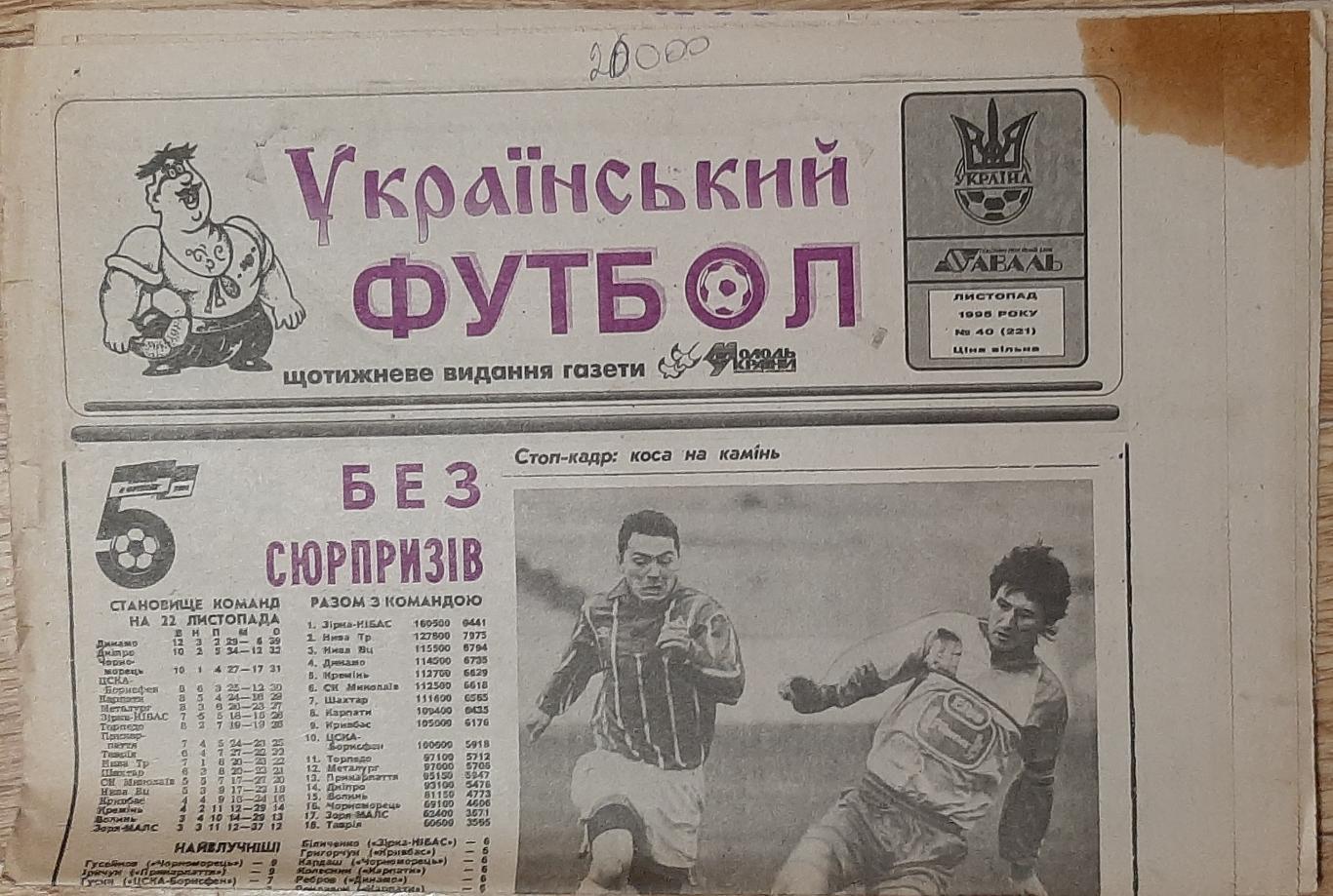 Український футбол #40 (листопад 1995)