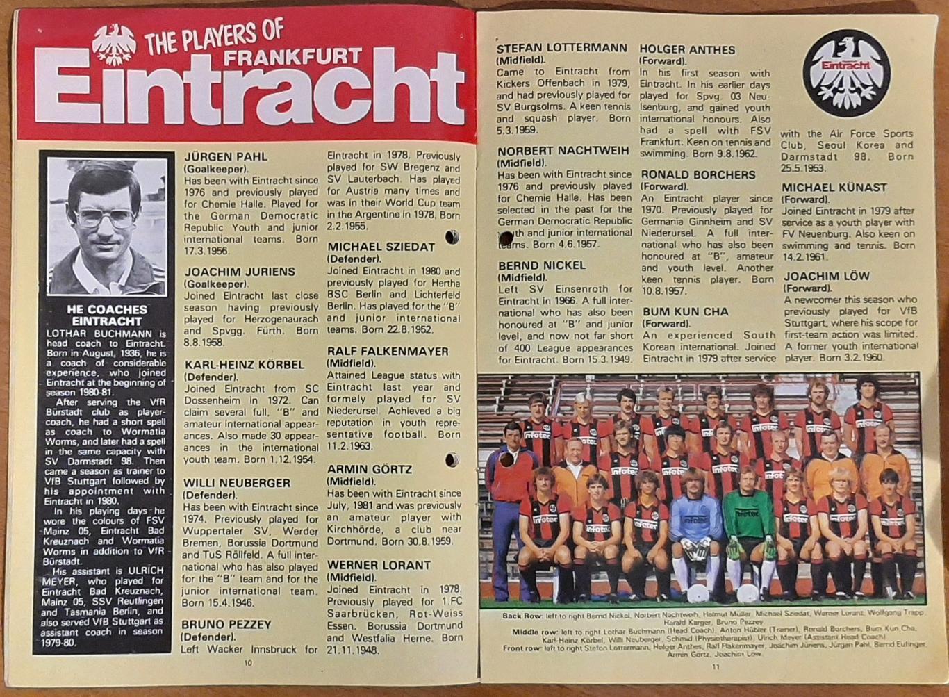 Tottenham - Eintracht Frankfurt 1/4 Кубка кубків (3.03.1982) 1