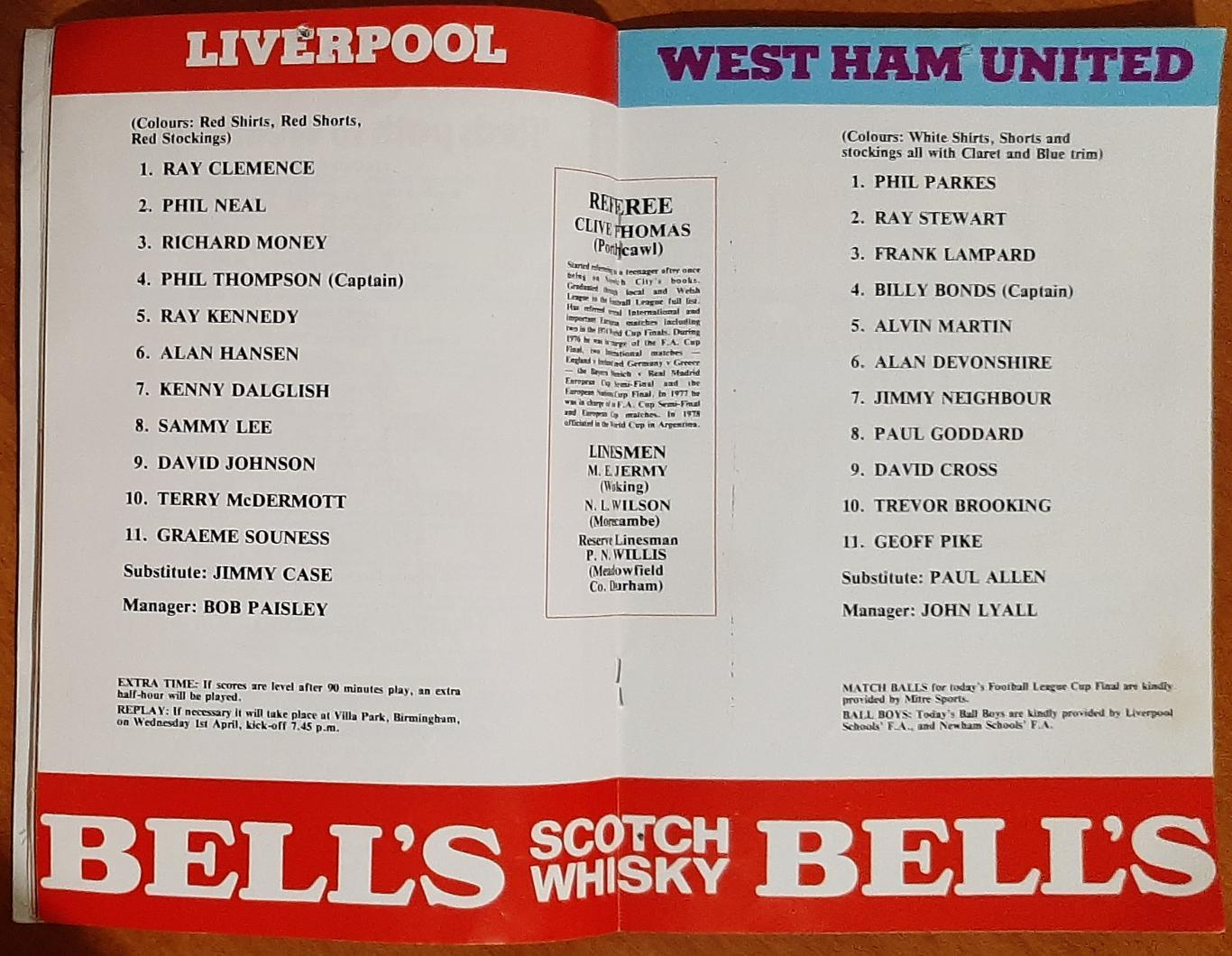 Liverpool - West Ham (14.03.1981)Фінал Кубка футбольної ліги 5