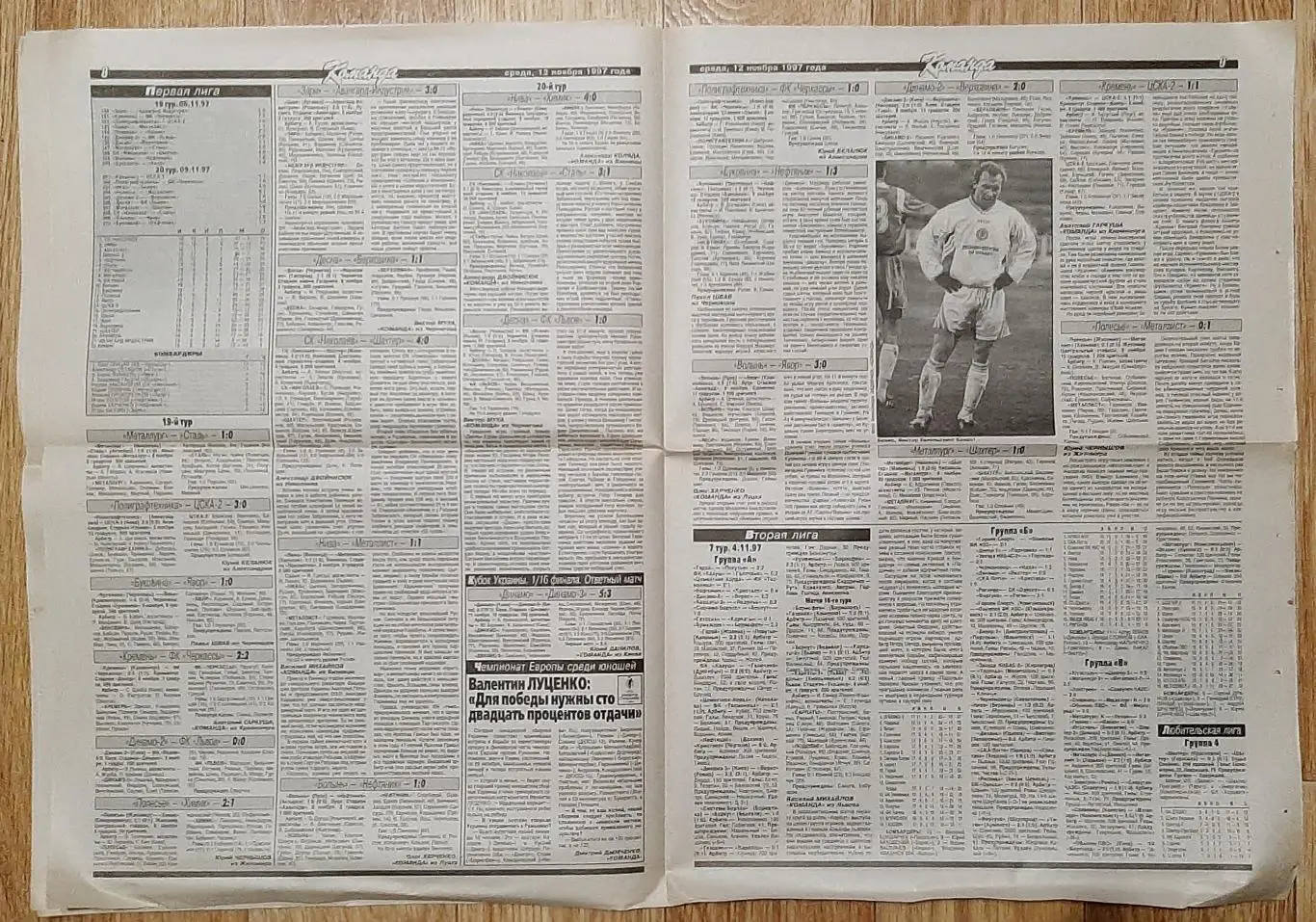 Команда #124 (12.11.1997) Не всі сторінки. З 1 по 10 стор. Віченца- Швхтар 4