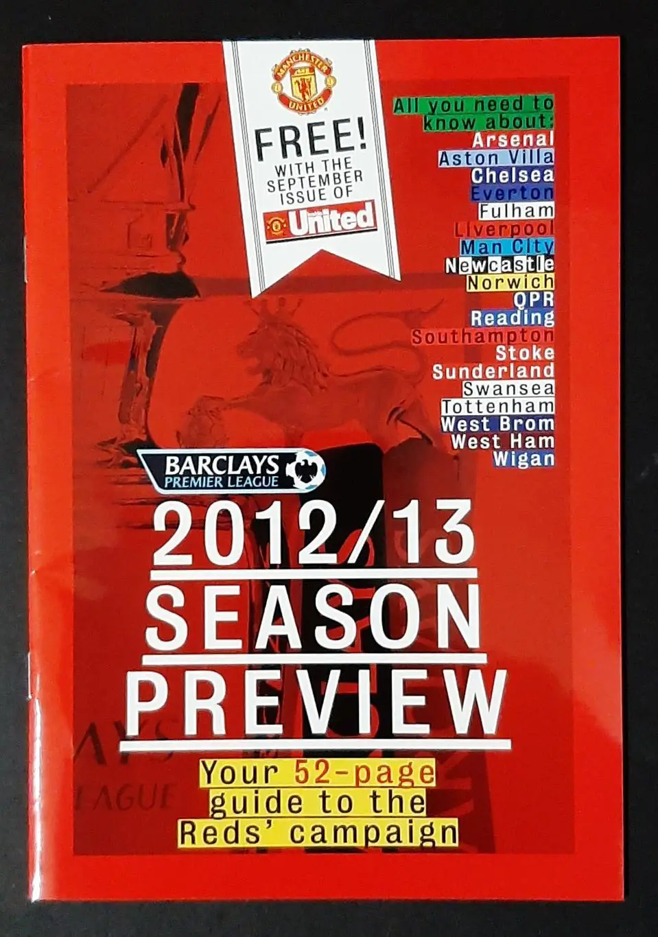 Manchester united/ Манчестер Юнайтед клубний журнал до сезону 2012/13 2