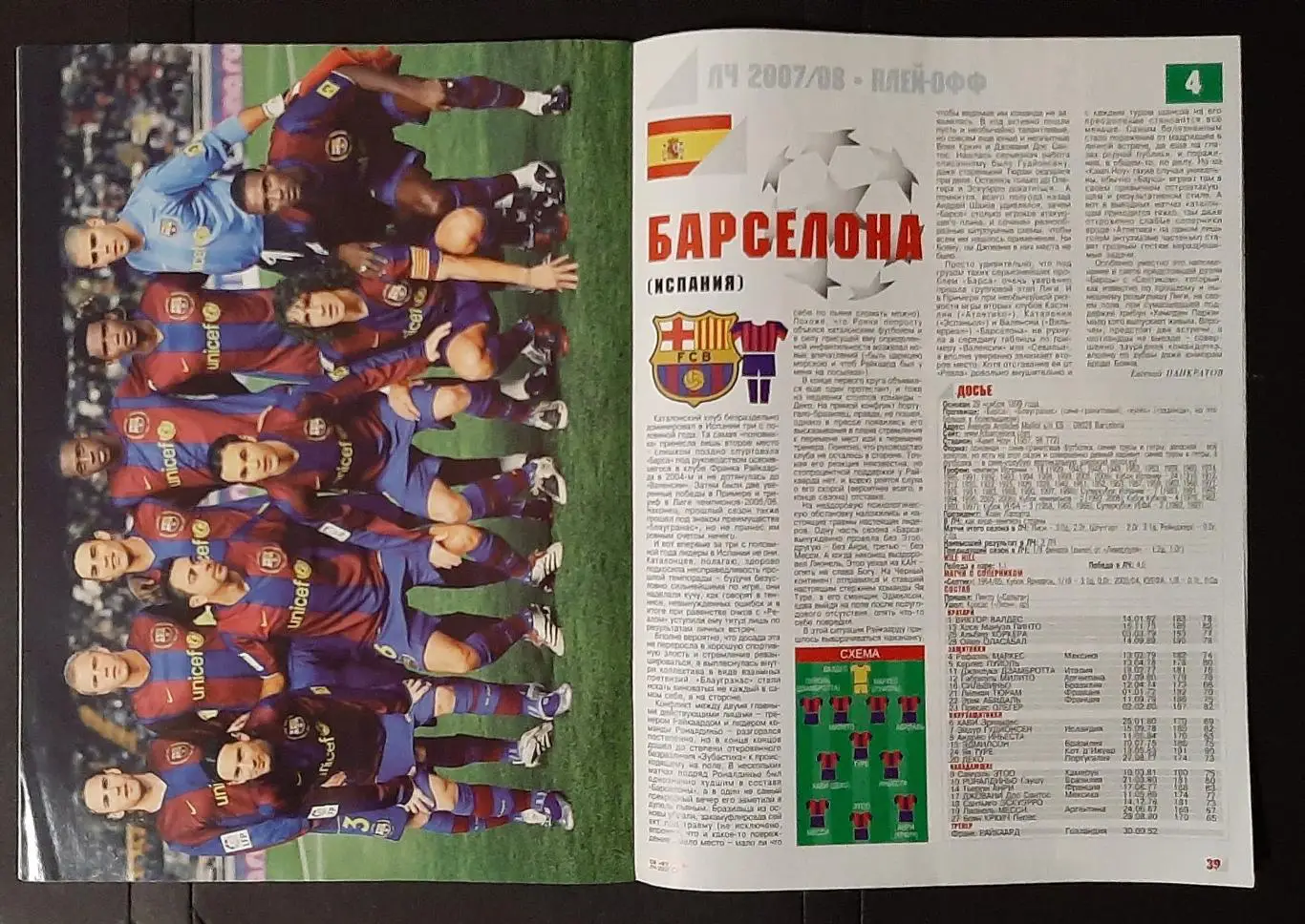 Футбол спецвипуск Ліга Чемпіонів плей- офф 2007/08 постери команд 6