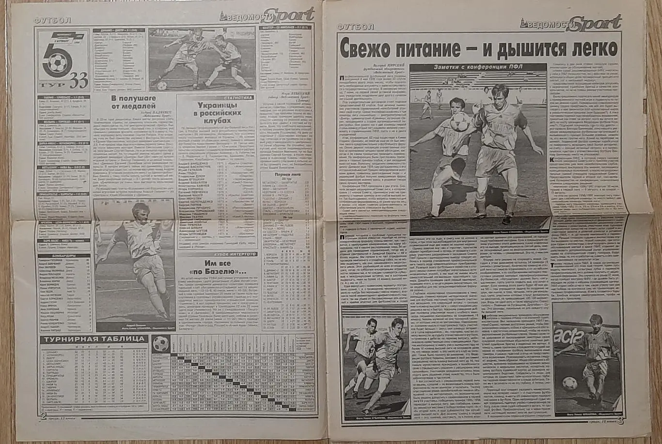 Ведомости Sport #45 (12.06.1996) Чемпіонат Європи 1996 1