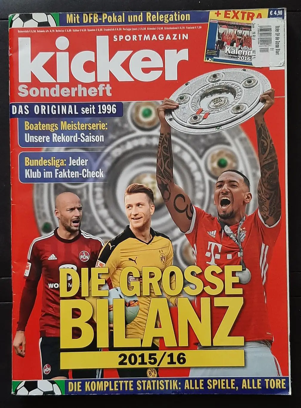 Kicker/Кікер Bundes Liga/Бундесліга +календар Підсумки сезону 2015/16 статистика