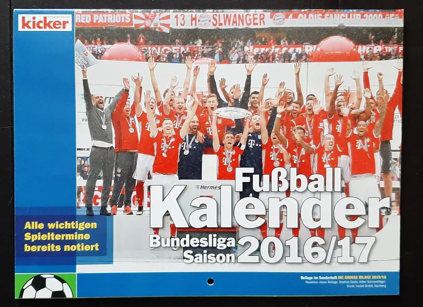 Kicker/Кікер Bundes Liga/Бундесліга +календар Підсумки сезону 2015/16 статистика 5