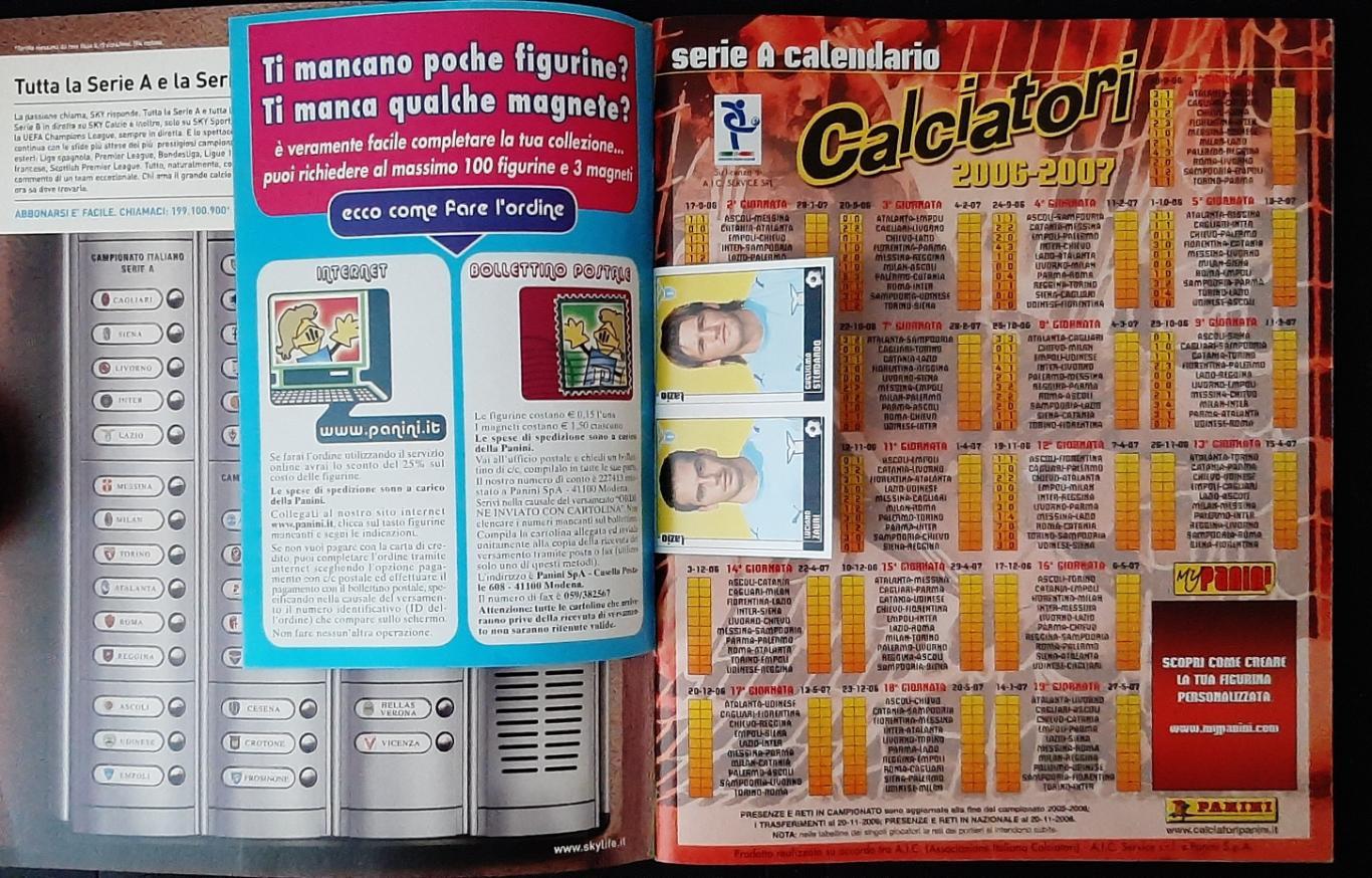 Panini Calciatori 2006-07 Італія (чистий) 1