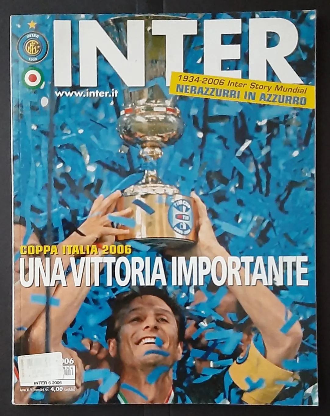 Клубний журнал Inter / Інтер Мілан Італія 2006 Володар Кубка Італії