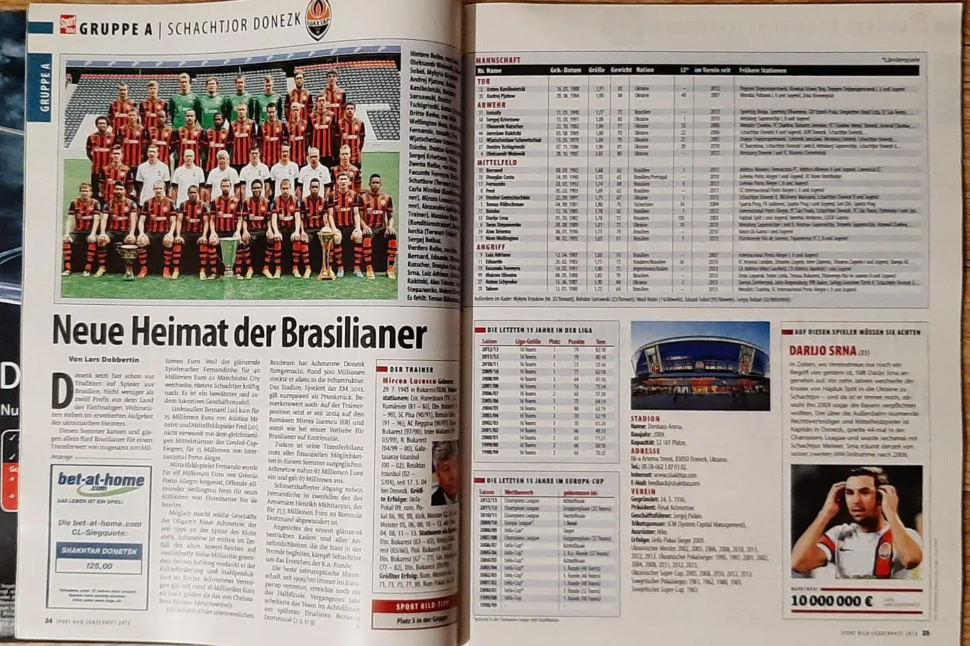 Sport Bild Ліга Чемпіонів 2013/14 Представлення команд + постер календар матчів 2