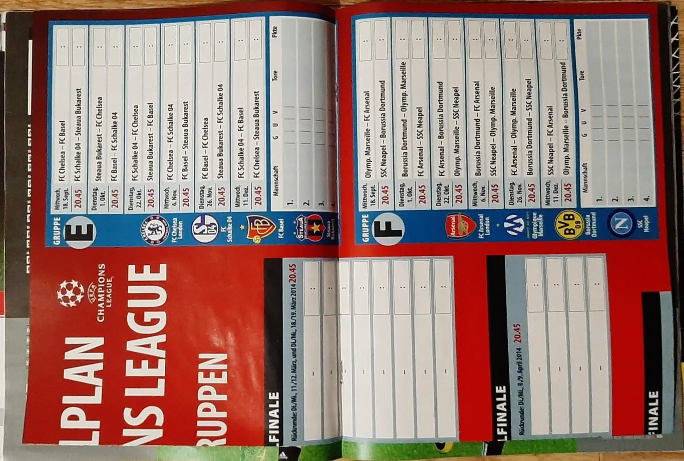 Sport Bild Ліга Чемпіонів 2013/14 Представлення команд + постер календар матчів 6