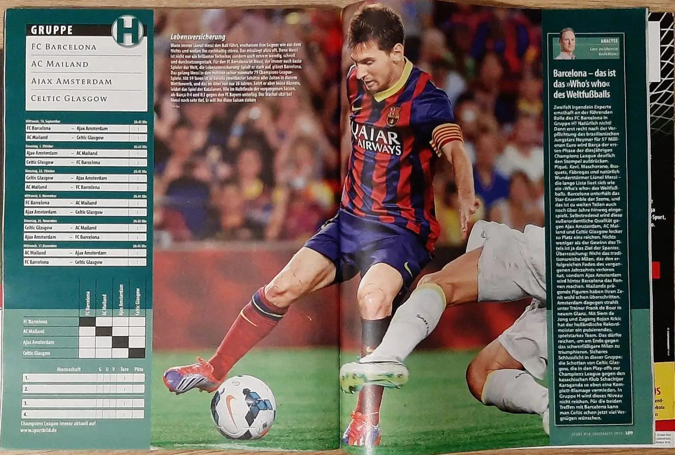 Sport Bild Ліга Чемпіонів 2013/14 Представлення команд + постер календар матчів 7