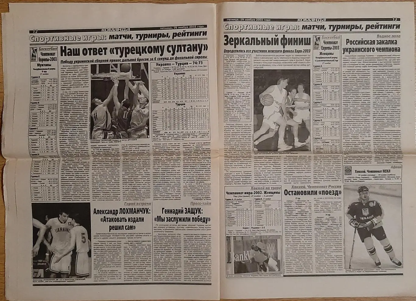Команда #223 (29.11.2002) Статистика матчів збірної України 2002 року 6