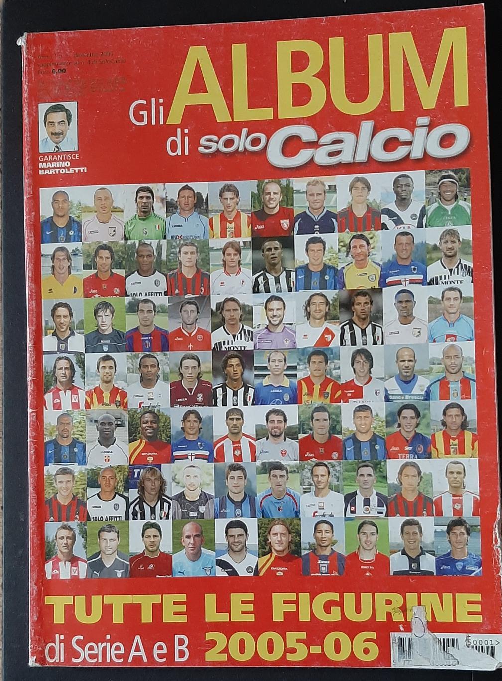 Album di solo Calcio 2005/06 Італія Фото гравців всіх команд Серії А і В
