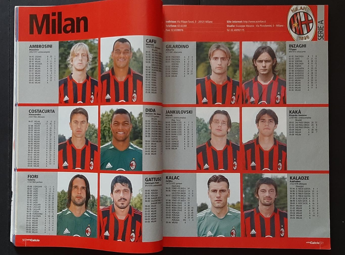 Album di solo Calcio 2005/06 Італія Фото гравців всіх команд Серії А і В 4