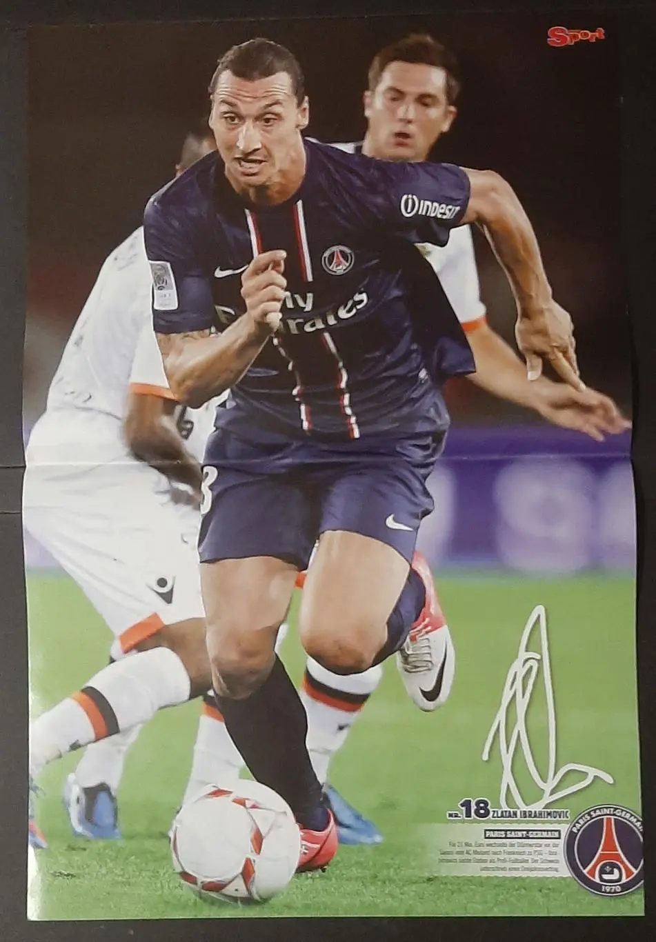 Постер двосторонній З.Ібрагімович/ мотофрістайл з журнала Bravo Sport 2012