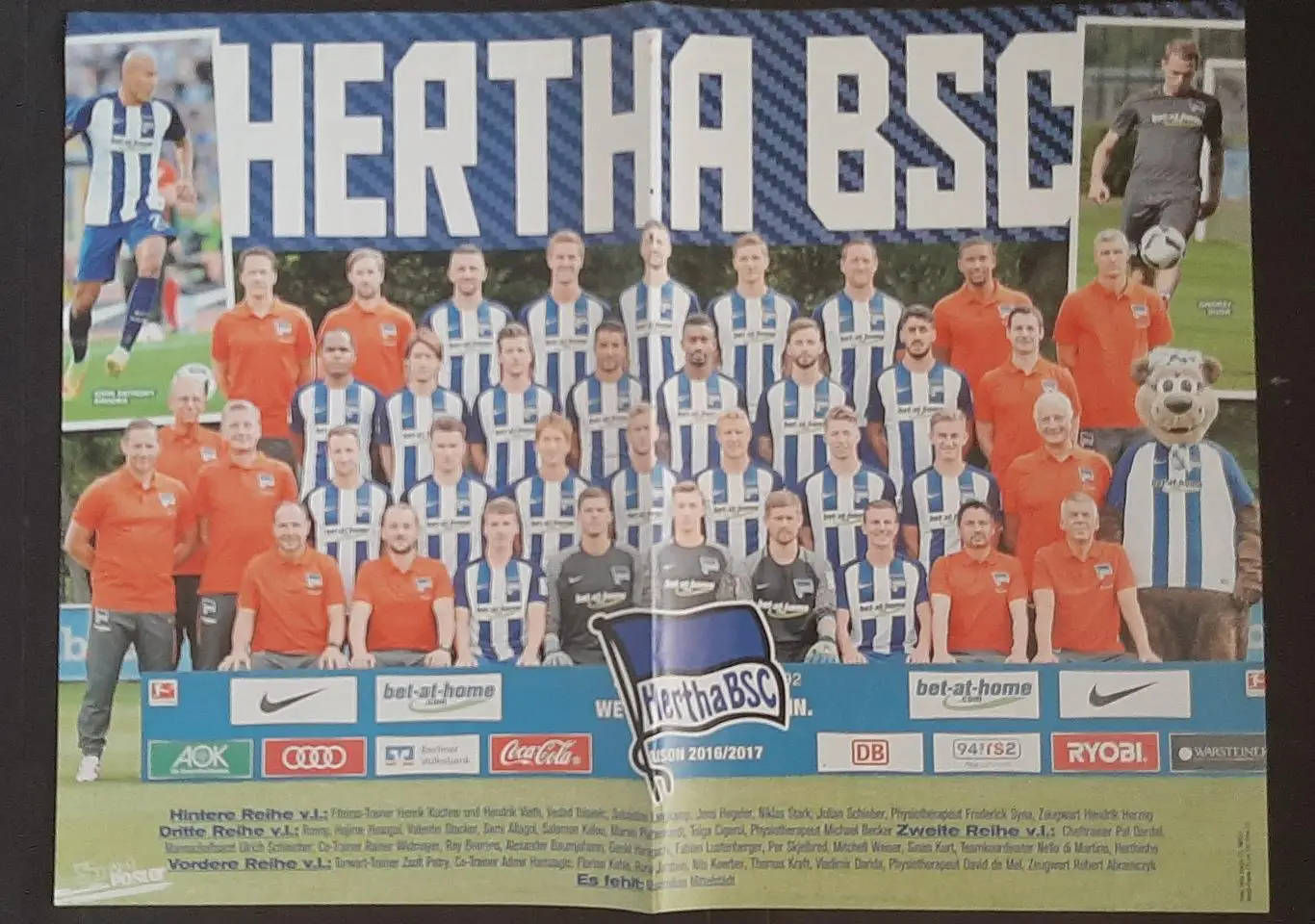 Постер двосторонній Боруссія М./ Герта з журналу Bravo Sport 2016 1