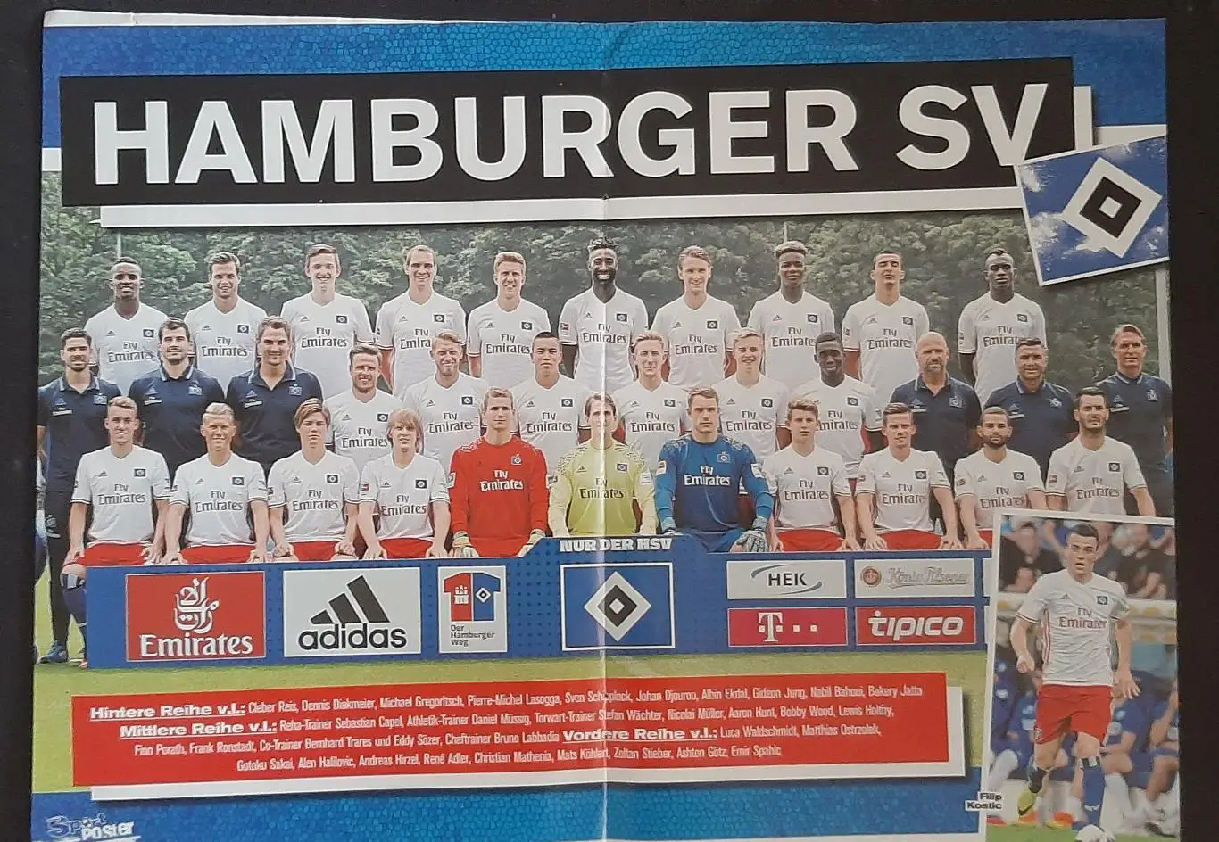 Постер двосторонній Вердер/ Гамбург з журналу Bravo Sport 2016 1