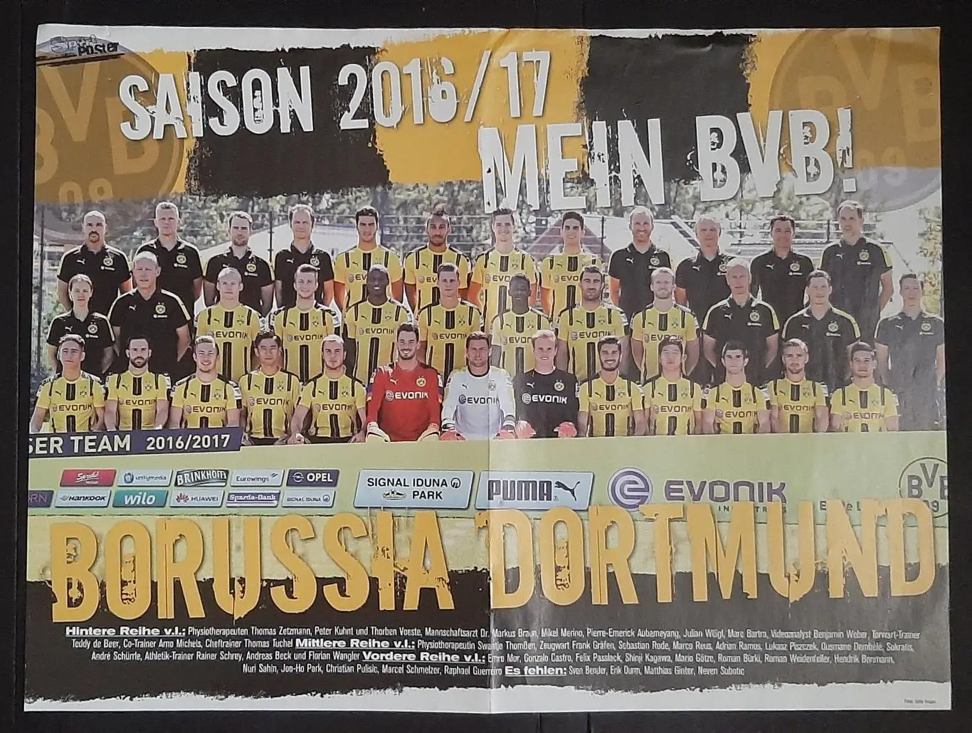 Постер двосторонній Боруссія Дортмунд / Шальке 04 з журналу Bravo Sport 2016