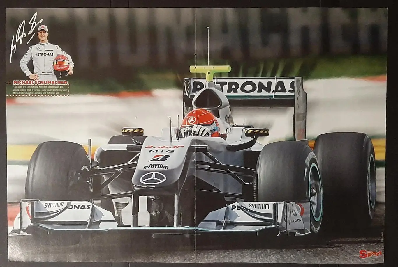 Постер двосторонній Фабрегас / Шумахер (формула 1) з журналу Bravo Sport 2010 1