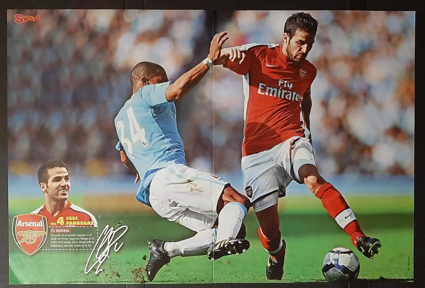 Постер двосторонній Фабрегас / Шумахер (формула 1) з журналу Bravo Sport 2010