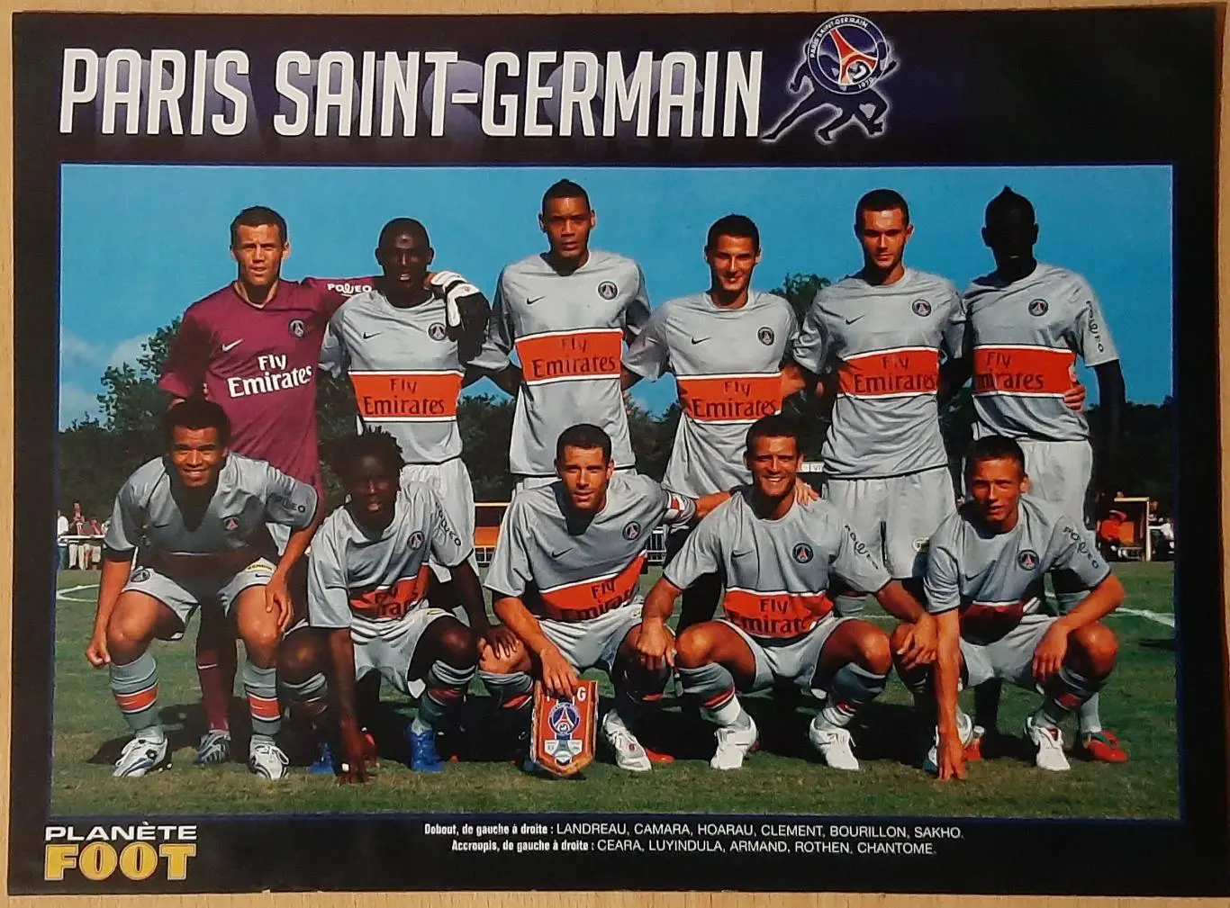 Постер Парі Сен - Жермен Франція 2008/09 з журналу Planete Foot
