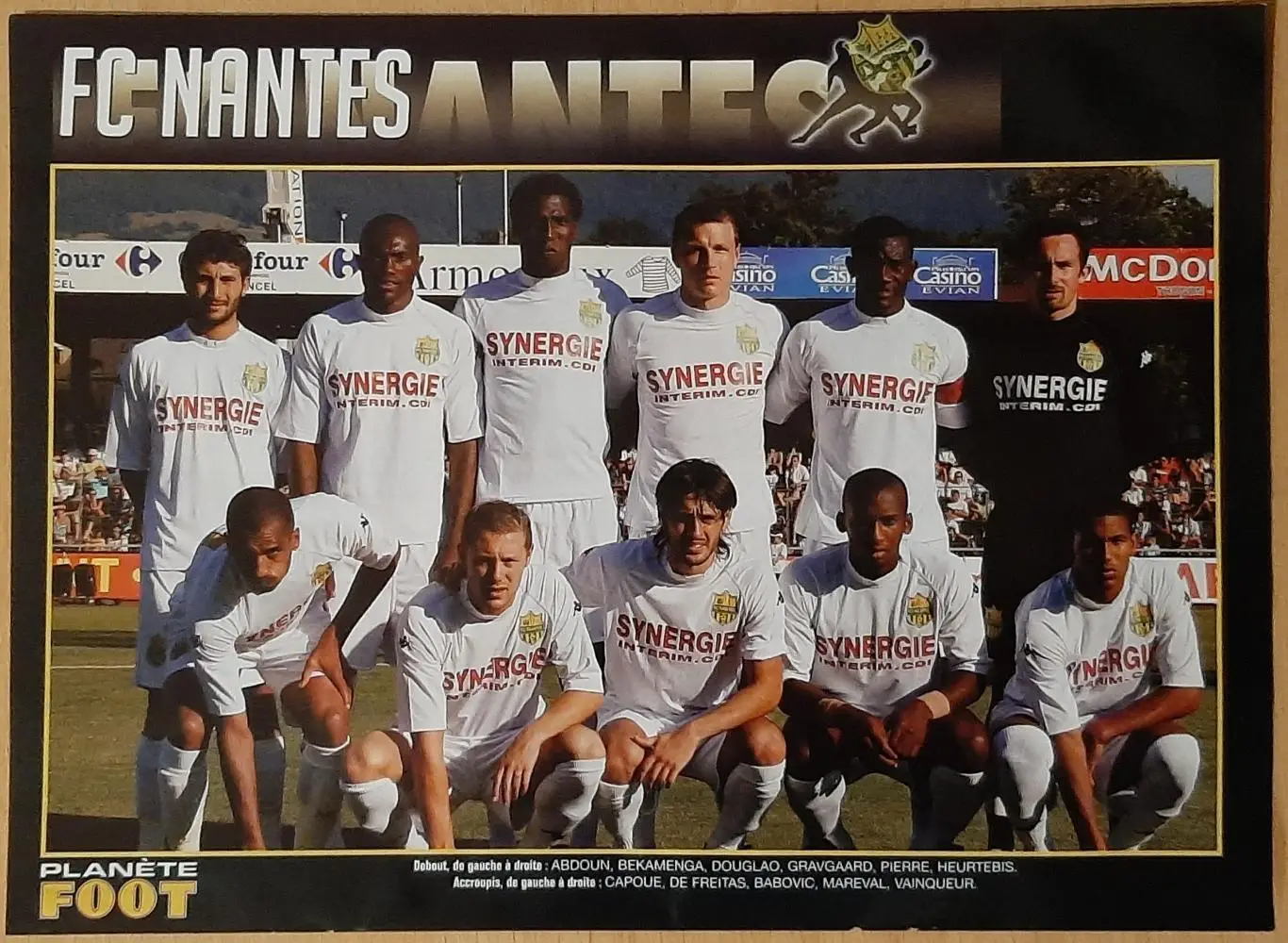 Постер Нант Франція 2008/09 з журналу Planete Foot